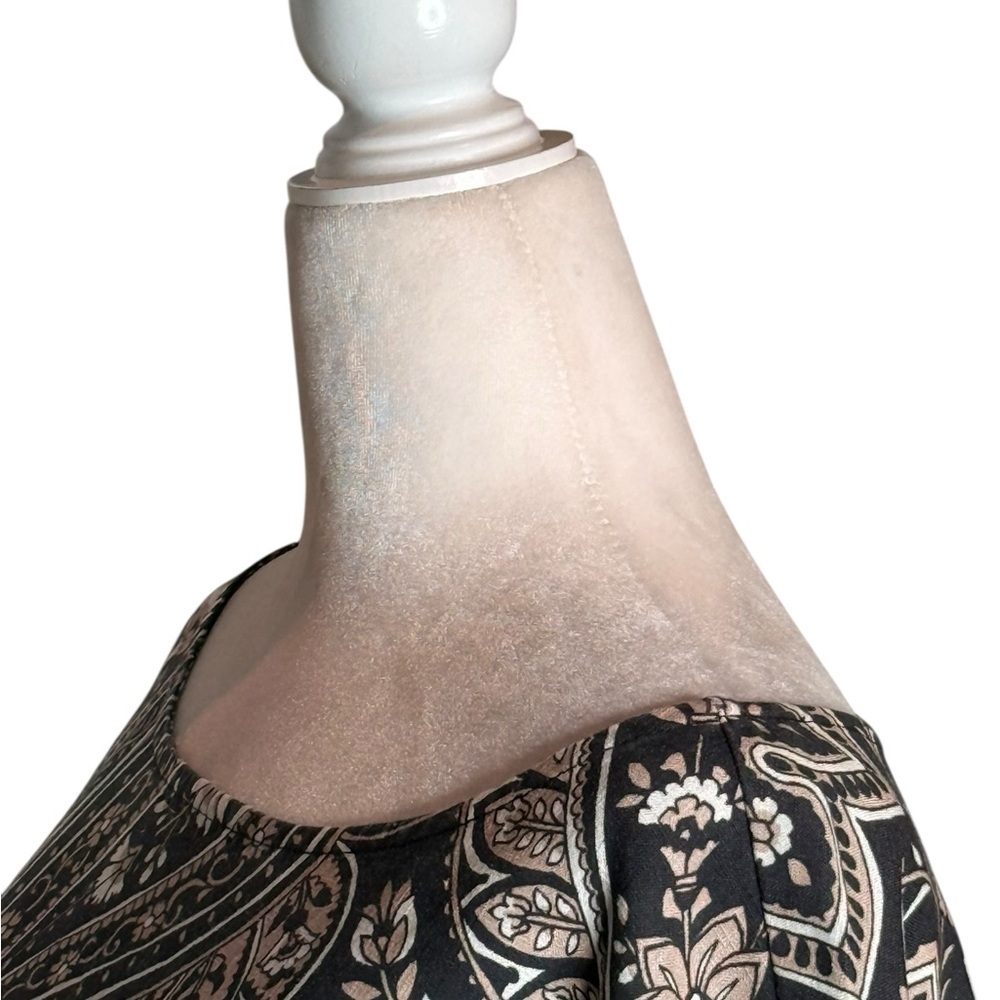 Soft Surroundings Black and Cream Paisley Blouse - Picture 12 of 16
